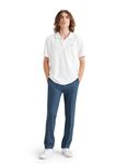 Dockers Men's GO Signature Khaki Slim Bottoms, Vintage Indigo, 4W 34L