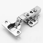 Volo European Style Mild Steel Adjustable 3D Clip-on Soft Close Concealed Cabinet Hinges,(2 pcs, 1 Set) (8*- Half Overlay, 10)