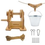 kizihaus Treehouse Bucket Kit with a Hand Winch, a Cable Trolley, a Pulley and Rope for Kids | Treehouse Accessories | Decor |