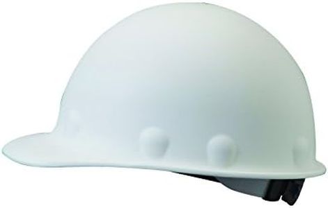 Fibre-Metal by Honeywell P2ARW01A000 Super Eight Ratchet Fiber Glass Cap Style Hard Hat, White