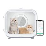 PETKIT Pet Hair Dryer for Cats and Dogs, AIRSALON MAX Automatic Cat Hair Grooming Dry Box, 60L Large Capacity, Ultra Quiet, Smart Temperature Control via App & Touch Panel, 360 Drying Cozy for Pets