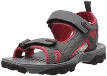 Northside Kid's Riverside II Summer Sandal, Gray/Red, 5 M US Toddler; with a Waterproof Wet Dry Bag