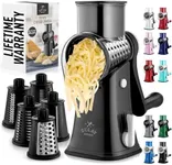 Zulay Rotary Cheese Grater 5 Blade 