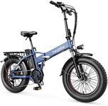 Heybike Mars Electric Bicycle Foldable 20" x 4.0 Fat Tire Electric Bicycle with 1000W Peak Motor，624WH Removable Battery and 50 Miles Max Range, Dual Shock Absorber for Adults