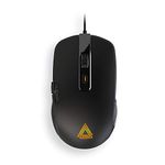 Lexip - Np93 Alpha Gaming Mouse - with internal 2-axis joystick - ultimate glide with ceramic pads + adjustable weight + 12 programmable buttons, Black
