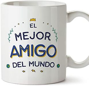 MUGFFINS Tazas para AMIGO - En Español - El Mejor del Mundo - 11 oz / 330 ml - Regalo original y divertido