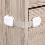 6-Pack Cabinet Locks Baby Proofing - Childproof Locks for Cabinets, Drawers, Cupboard, Refrigerator, Toilet Seat, Trash Can, Dishwasher
