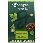 Chaayos Lemongrass Green Tea | Lemongrass Tea | Whole Leaf Loose Tea | Immunity Boosting - 100 grams [50 Cups] | Antioxidant Green Tea | Green Tea