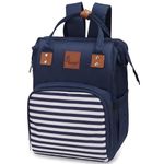 R for Rabbit Caramello Regal Baby Diaper Bag for Mother, Waterproof Kids Diaper Backpack for Mothers, Multifunctional Maternity Bag for Travel, Nursing Backpack for Moms (Blue Stripes)