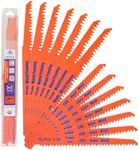 PETOX 14 PCS Reciprocating Saw Blade Set, 6-Inch 6TPI+9-Inch 5TPI Wood Cutting Blades, CRV Materials, fit Dewalt Bosch Makita Milwaukee Porter-Cable Ryobi Ridgid Black&Decker Skil Craftsman Sawsall