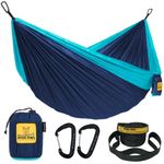 Wise Owl Outfitters The Ultimate Single Double Camping Hammocks- The Camp Gear For Backpacking Camping Survival Travel- Portable Lightweight Parachute Nylon Ropes and Carabiners Included