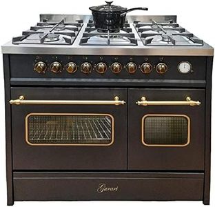 GURARI GCH E 916 Bl R Cuisinière à gaz électrique 90 cm/Range Coocker / 89 l / 8 fonctions/Air chaud/Barbecue / 5 brûleurs de qualité supérieure / 4 kW/gaz naturel/gaz propane