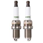 2PK TORCH K5RTC Spark Plug Replace for CHAMPION 71G RC12YC Compatible with Briggs & Stratton 491055 491055S 491055T 72347GS 72347 805015 M78543, for NGK 7938/BKR5E 6130/BCPR5ES, for Denso K16PR-U, OEM