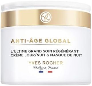Yves Rocher Age Global Aging Comfort Day & Night Cream - Aging and Mature Skin - All Skin Types, Creamy Texture for Plumped & Comforted Skin, Cream for Women and Men- Neck & Décolleté- Jar, 75ml jar
