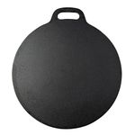 Victoria 12-Inch Cast-Iron Tawa Dosa Pan, Pizza Pan with a Loop Handle, Crepe Pan Preseasoned with Flaxseed Oil, Made in Colombia