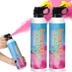 RISEMART Gender Reveal Set, 2 Pack Baby Girl Pink Smoke Spray Cannons, Unique Colour Extinguisher for Gender Reveal, Wedding, Holi, Photoshoots