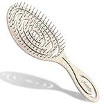 Ninabella Organic Detangling Hair Brush for Women, Men & Children - Does not Pull on Hair - Hair Straightening Brushes for Straight, Curly & Wet Hair - Unique Spiral Hairbrush