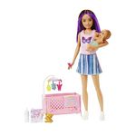 Barbie Skipper Babysitters Inc Crib Toy Playset with Skipper Doll, Baby Doll with Sleepy Eyes, Furniture & Accessories