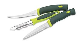 Ritu Stainless Steel Knife and Peeler Set, Green