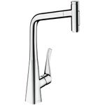 hansgrohe Metris Select M71 Kitchen tap with pull-out spray, chrome, 73820000