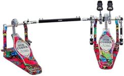 Tama 50th-anniversary Limited Iron Cobra Power Glide Double Kick Pedal - Marble Psychedelic Rainbow