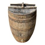 Cheeky Chicks Ltd Rustic Oak Traditional Wooden Whisky Barrel with Removable Top Water Butt 200ltrs