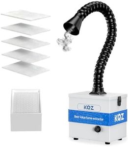 KQZ 100W Solder Fume Extractor 180-210m³/h Strong Suction High Efficiency Hepa Filter Odor Smoke Absorber, Low-Noise Soldering fume Extractor for 5W 10W Laser Cutter/Engravering, Welding, 3D Printing