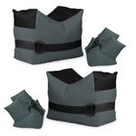 Twod Outdoor Shooting Rest Bags Target Sports Shooting Bench Rest Front & Rear Support SandBag Stand Holders for Gun Rifle Shooting Hunting Photography - Unfilled 2pcs（Grey）