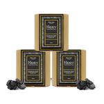 NEEV SOAPS Herbal Handmade Soap - Charcoal Soap (3x75g) | Organic Handmade Soap For Men and Women | Pore Cleanser | Handcrafted by Rural Women | Suitable for Normal to Oily Skin