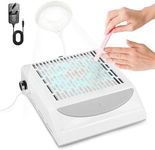 Dust Extractor Nails Salon, Nail Dust Collector with USB Light, Professional Nail Vacuum Cleaner with Filters and Extremely Quiet for Nail Studio & Nail Cutter for Gel Nails