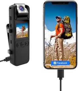 SPIKECAM 128GB Computer-free Body Cameras with Audio and Video, 6 Hrs 1080P Personal Small Body Camera with Photo, Night Vision, SOS Sound, Wearable Body Cam with Sound for Security, Running, Biking