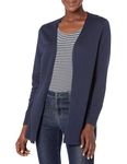 Amazon Essentials Women's Lightweight Open-Front Cardigan Sweater, Navy, Large