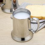 Beer Mug, Portable Coffee Mug Double Walled Cool Cups Stainless Steel Coffee Mug with Handle for Milk Mug Camping Travel 18.9oz/560ml Coffee Mug