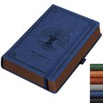 RETTACY Thick Lined Journal Notebook, A5 Hardcover Leather Journal With 320 Numbered Pages for Writing,100gsm Lined Paper, for Women Men Work Office School,14.5 x 21cm - Blue