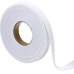 Jetec 1/2 Inch Double Fold Bias Tape Bias Binding Tape Wide Fold Cotton Tape for Sewing Seaming Hemming Piping Quilting Projects (White,10 Yards)