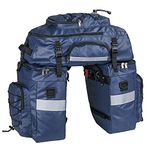 Huntvp Bike Bag Bike Pannier Bag 3 in 1 Rack Saddle Bag Backpack Rear Seat Bag Shoulder Bag Laptop Pannier Cargo Rack Bicycle Bag with Rain Cover