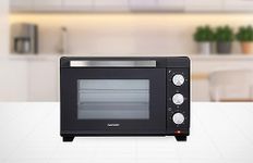 Daewoo SDA1608 1300W 23L Capacity Electric Oven, 90-230° Adjustable Temperature Settings and 60 Minute Timer with Indicator Light, Black