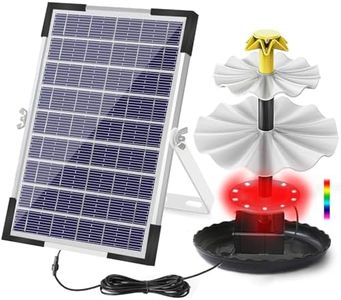 Lewisia 5W Solar Fountain Pump with Battery Backup for Pool Koi Pond Bird Bath Garden Decoration Submersible Water Pump Kit