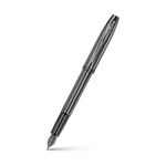 Sheaffer 100 Fountain Pen | E9375 Ionic Grey Gunmetal with PVD Trims | Fine Nib | Premium Fountain Pen