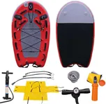 Inflatable Floating Life Saving rafts Inflatable Water Floating Lifeboats Sled Board for Professional Emergency Rescue by Lifeguards, Surfing(72.83 x 41.33 x 5.90 inches, 1 Set Red)