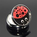 Round Medicine Box Portable Mini Metal Pill Case 2 inches Travel Little Pill Dispenser for Purse