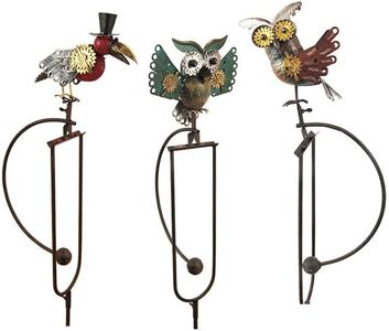 Esschert Staked Metal Mechanical Bird Rockers Package