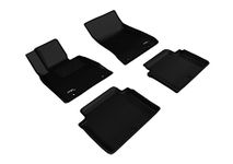 3D MAXpider Custom Fit Kagu Car Floor Mats, Car Mats (Black) Compatible with Hyundai Genesis RWD Sedan 2015-2016 - Full Set