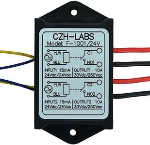 Electronics-Salon 1PCS Dual SPST-NO 10Amp Power Relay Module, AC/DC 24V Control Voltage.