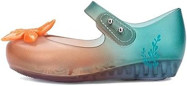 Mini Melissa Ultragirl Disney Little Mermaid II Mary Jane for Babies, Clear/Orange/Green, 7