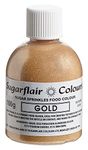 Sugarflair Gold Edible Glitter Sugar Sprinkles - for Cake Decorating, Sprinkle on Cakes, Cupcakes Treats, Desserts Ice Cream and Deserts - 100g