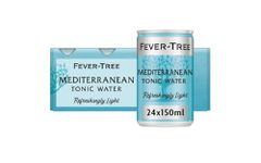 Fever-Tree Refreshingly Light Mediterranean Tonic Water 8 x 150ml (Pack of 3, Total 24 Cans)