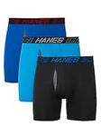 Hanes X-Temp Total Support Pouch Men's Underwear Boxer Briefs, Anti-Chafing, Moisture Wicking Underwear, 3-Pack, Size Large