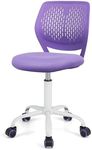 HONEY JOY Kids Desk Chair, Children Study Chair w/Adjustable Height, Low Back, Swivel Rolling Mesh Task Student Chair, Kids Computer Chair for Teens Girls Boys Home/School/Office (Purple)
