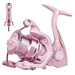 HAUT TON Spinning Reel Macaroon DX200 Beginner's Edition ,5+1BB Ultralight Fishing Reels,5.2:1 Gear Ratio 18LBs Max Drag for icefish and Freshwater Include Balancing Pole